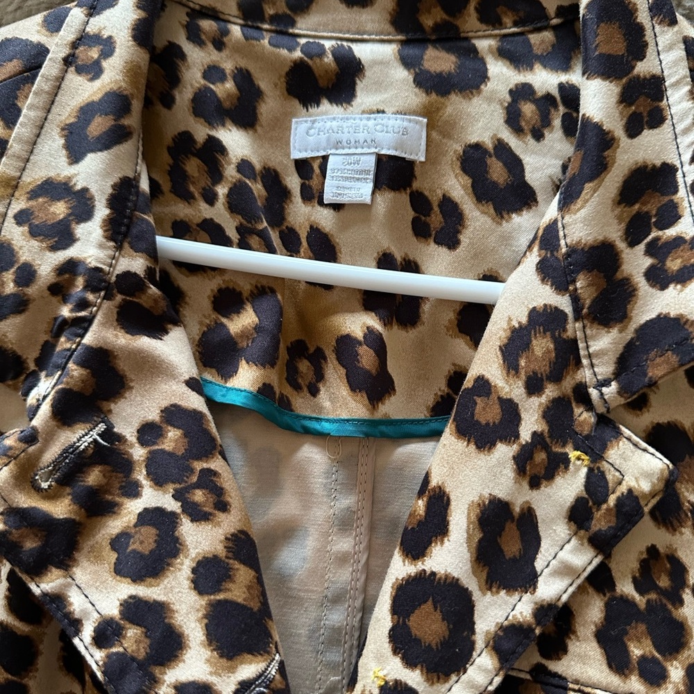 Charter Club Leopard Print Blazer 20w 2x Plus Size - Picture 4 of 4